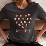 Personalizzato Funny Lover Face Photo Couple T-shirt Felpa con nome Romantic Anniversary Birthday Gift for Him Her