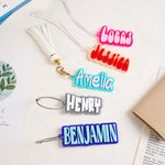 Personalized Multicolor Backpack Name Tag Item Identification Trip Accessories Birthday Gift for Students Travel Lover