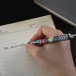 Stylo à bille rechargeable avec nom Insigne de police pailleté personnalisé Casque de pompier Étoile Cadeau de retraite pour les premiers intervenants