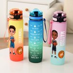 Borraccia sportiva 1000ml personalizzata con nome numero e personaggio sportivo cartone animato regalo di compleanni per amanti di basket e sport