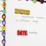 Personalized Cute Notebook Pencil Teacher Elements Letter Whiteboard Magnet with Text Interactive Teaching Tool Back to School Gift for Teachers