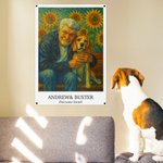 Personalized Turn Photo into Sunflower Oil Paintings Effect Poster Oil Canvas Painting Keepsake Anniversary Birthday Gift for Family Friend