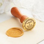 Personalised Vintage Pattern Wax Seal Stamp Set with Handle Wax Beads Wax Warmer Spoon and Box Party Wedding Gift for Bride Groom Craft Lover