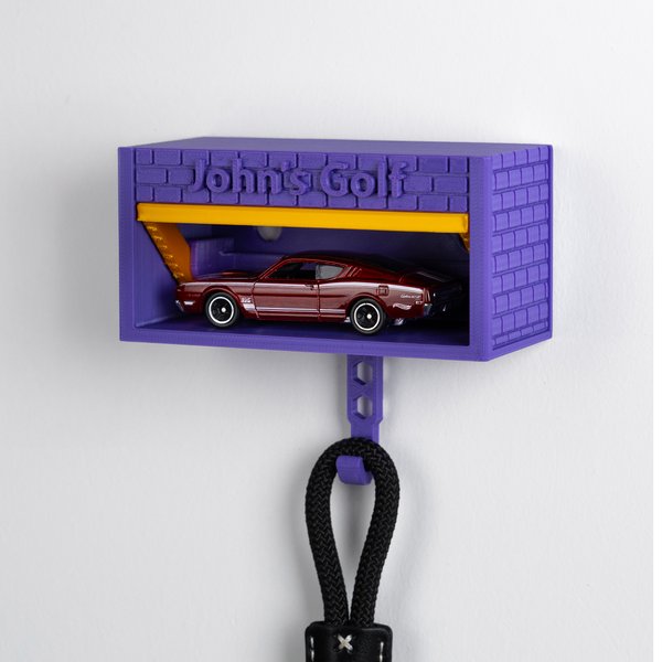 Personalized Car Garage Design Key Holder Hooks with Text and Opening Door Home Decor Housewarming Gift for Friends Family