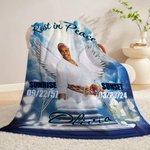 Coperta commemorativa personalizzata Heaven Angel Wings con foto e nome Ricordo in memoria di una persona amata Regalo di simpatia per la perdita di una persona amata