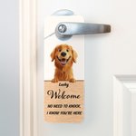Personalized 3D Cartoon Cat Dog Pet Door Hanger with Name and Text Door Knob Sign Birthday Office Gift for Pet Lovers Owners