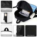 Sac à Dos de Grande Capacité Personnalisé avec Nom et Personnage Cartoon en 3D Cadeau de Rentrée Scolaire pour Enfants