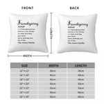 Personalized Friendsgiving Definition Soft Throw Pillow Cover with Text Couch Decor Thanksgiving Birthday Gift for Friends