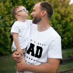 Personalised Five Star Design 100% Cotton Men's T-shirt with Title and Text Father's Day Birthday Gift for Dad Grandpa