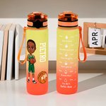 Borraccia sportiva 1000ml personalizzata con nome numero e personaggio sportivo cartone animato regalo di compleanni per amanti di basket e sport