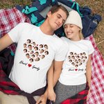Personalizzato Funny Lover Face Photo Couple T-shirt Felpa con nome Romantic Anniversary Birthday Gift for Him Her