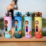 Borraccia sportiva 1000ml personalizzata con nome numero e personaggio sportivo cartone animato regalo di compleanni per amanti di basket e sport