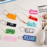 Personalized Multicolor Backpack Name Tag Item Identification Trip Accessories Birthday Gift for Students Travel Lover