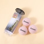 Gepersonaliseerde Tennisballen in Meerdere Kleuren met Hoge Elasticiteit en Naam Set van 3 Oefenballen voor Training Cadeau voor Tennisliefhebbers