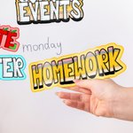 Personalized Cute Notebook Pencil Teacher Elements Letter Whiteboard Magnet with Text Interactive Teaching Tool Back to School Gift for Teachers