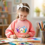 Personalised Cute Animal Foal Koala Waterproof Long Sleeve Kid Apron with Name Cooking Painting Handcraft Activities Essential Birthday Gift for Kids
