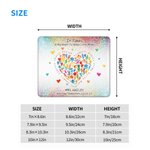 Personalised Colourful Heart Flower Anti-Slip Mouse Pad with Text and Name Office Supplies Back to School Appreciation Gift for Teachers