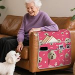 Henkilökohtainen 1-3 kasvot valokuvia Bone tassu sohvan käsinojan säilytyslaukku nimi vuosipäivä Housewarming lahja perheen ystävä