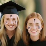 Personalised Graduation Cap Photo Waterproof Confetti Stickers with Text Graduation Party Decoration Favors for Graduates