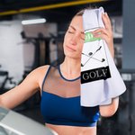 Personalized Classic Quick Dry Waffle Sports Golf Towel with Name and Carabiner Clip Golf Accessory Birthday Gift for Golf Player