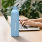 Personalized Balloon Sun Cherry Stainless Steel Insulated Water Bottle with Engraved Name Back to School Birthday Anniversary Gift for Friends Family