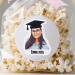 Personalised Graduation Cap Photo Waterproof Confetti Stickers with Text Graduation Party Decoration Favors for Graduates