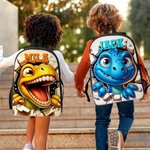 Personalised Cute 3D Cartoon Dinosaur Backpack Lunch Bag Pencil Case Set with Name Back to School Birthday Gift for Boys Girls