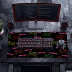 Tapis de souris de grande taille antidérapant avec nom Accessoire de bureau Cadeau d'anniversaire pour étudiants, collègues et amis