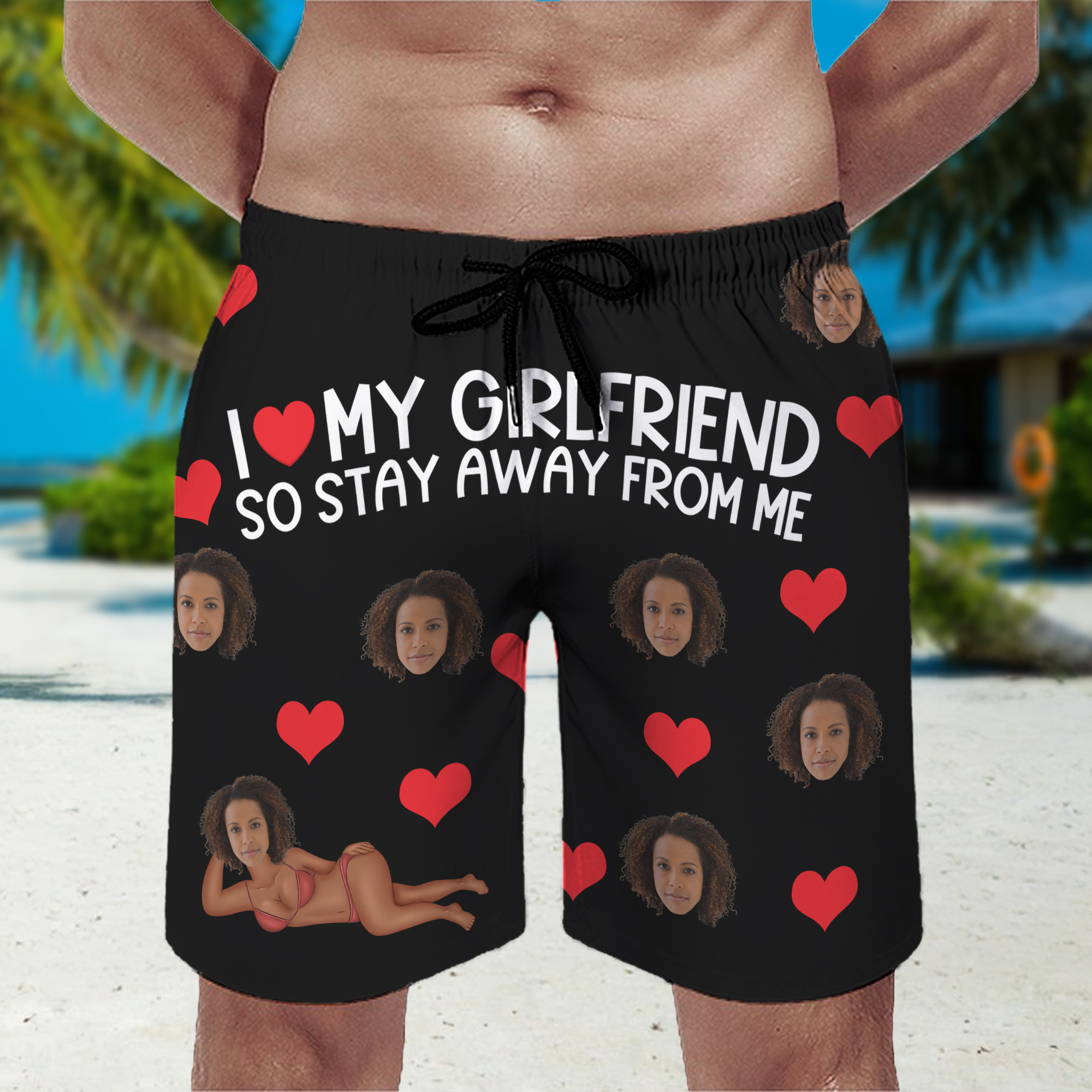 Maillot de bain personnalisé avec culotte en maille et cordon de serrage Cadeau d'anniversaire essentiel pour les hommes