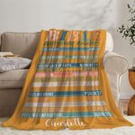 Personalized Bible Emergency Numbers Soft Throw Blanket with Name Home Decor Birthday Baptism Gift for Christian