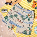 Personalized Retired Not My Problem Anymore Cartoon Character Quick Dry Beach Shorts with Name Funny Retirement Gift for Men Dad Husband