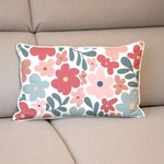 Personalised Danish Flower Soft Throw Pillow with Embroidered Name and Dotted Backing Home Decor Holiday Birthday Gift for Women Girls