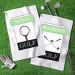 Personalized Classic Quick Dry Waffle Sports Golf Towel with Name and Carabiner Clip Golf Accessory Birthday Gift for Golf Player