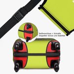 Personalisierte Kofferschutzhülle mit Cartoon Charakter Reise Thema und Namen Reisezubehör Geburtstag Urlaub Geschenk für Paare Freunde