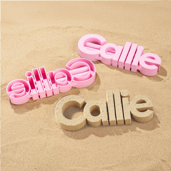 Personalized Multi-color Name 3D Printed Sand Mold 2-9 Letters Beach Vacation Essentials Play Birthday Gift for Family Kids