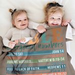 Personalized Bible Emergency Numbers Soft Throw Blanket with Name Home Decor Birthday Baptism Gift for Christian