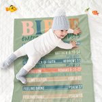 Personalized Bible Emergency Numbers Soft Throw Blanket with Name Home Decor Birthday Baptism Gift for Christian