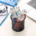 Cartone animato personalizzato Stetoscopio infermiera Multicolore retrattile Glitter penna a sfera con nome Apprezzamento Compleanno Regalo di fine anno per il personale medico