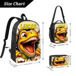 Personalised Cute 3D Cartoon Dinosaur Backpack Lunch Bag Pencil Case Set with Name Back to School Birthday Gift for Boys Girls
