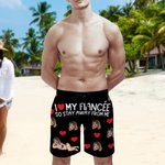 Personalisierte Ich liebe meine Frau so bleiben weg von mir Gesicht Foto Badehose mit Mesh Brief und Kordelzug Reise wesentliche Geburtstagsgeschenk für Männer