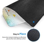 Personalised Colourful Heart Flower Anti-Slip Mouse Pad with Text and Name Office Supplies Back to School Appreciation Gift for Teachers