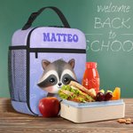 Personalisierte Cartoon Tiere Mehrfarbige Isolierte Lunch Tasche mit Namen Alltag Reisen Zurück zur Schule Geburtstag Geschenk für Jungen Mädchen