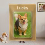 Henkilökohtainen 3D Toy Box Effect Photo Soft Throw Blanket Teksti Home Decor Vuosipäivä Syntymäpäivälahja perheelle Ystäville