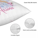 Henkilökohtainen Syntymä Kukka Kuva Luistelu Tyttö pehmeä heittää tyynyn kansi nimi Home Decor syntymäpäivälahja hänelle