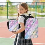 Personlig Fargerik Ballspill Ryggsekk Lunsjveske Penalveske Sett med navn Tilbake til skolegave til studenter