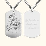 Collar personalizado con foto grabada y texto regalo para el Día del Padre cumpleaños o aniversario para hombres
