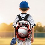 Gepersonaliseerde Voetbal Baseball Ball Sport Rugzak Lunch Tas Pencil Case Set met Naam Travel Daliy Gebruik Terug naar School Gift voor Jongens Meisjes
