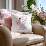 Henkilökohtainen Syntymä Kukka Kuva Luistelu Tyttö pehmeä heittää tyynyn kansi nimi Home Decor syntymäpäivälahja hänelle