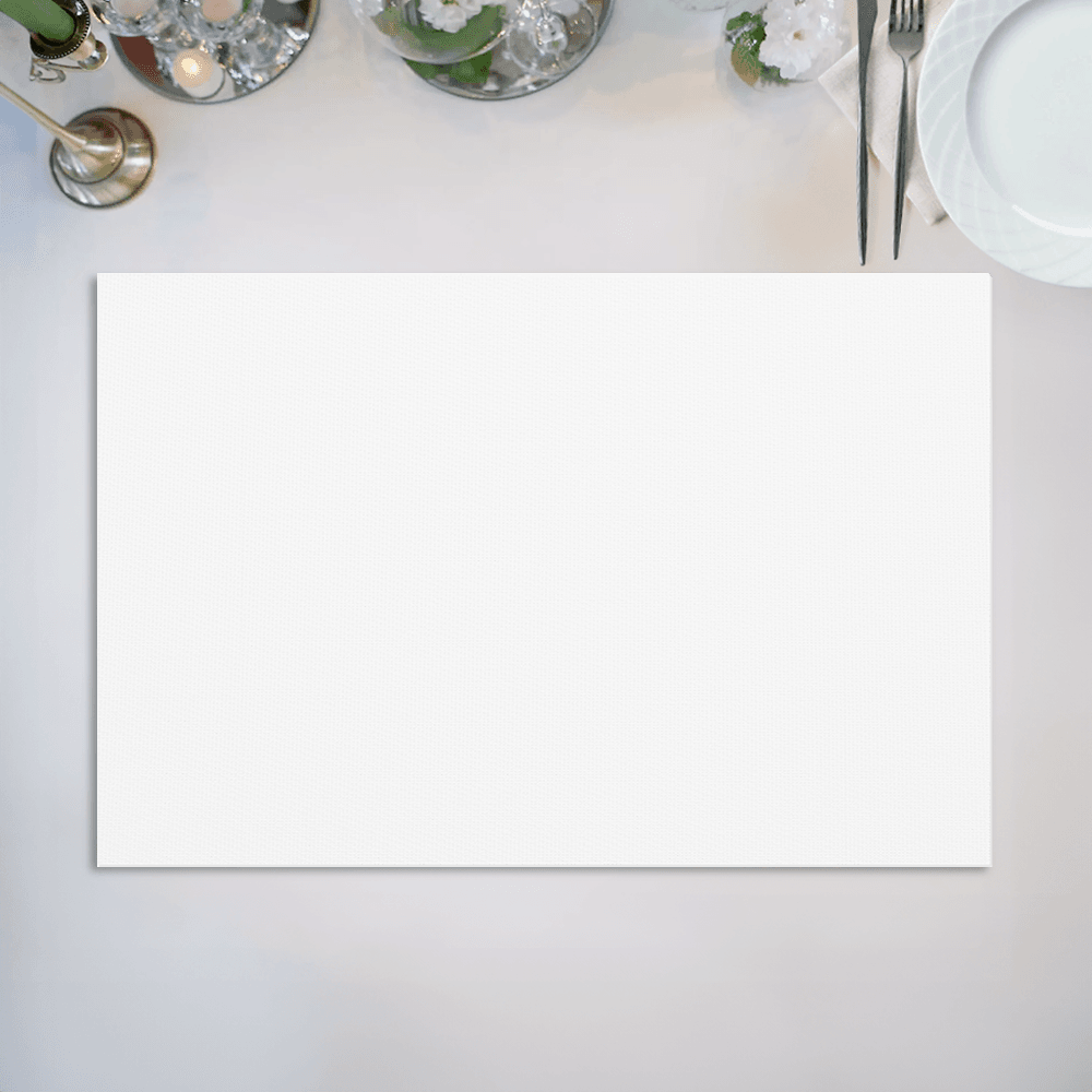 Personalized Retro Style French Print Toile De Jouy Rectangle Placemat with Name and Initial Dining Table Decor Wedding Birthday Gift for Family Couples