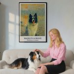 Personalized Impressionist Sunrise Oil-Painting Effect Photo Poster Painting Framed Painting with Name and Text Birthday Gift for Family Friends